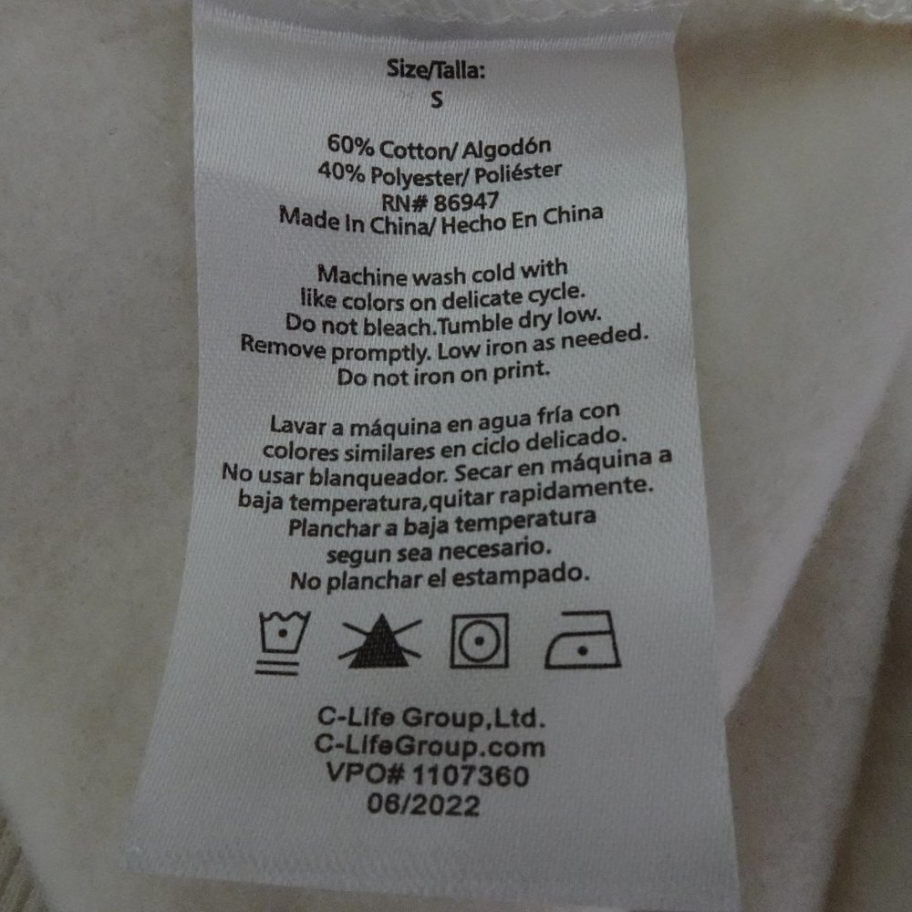 Yellowstone Hoodie Sweatshirt Women's Size S Ivory Dutton Ranch Horse Western - Picture 7 of 7